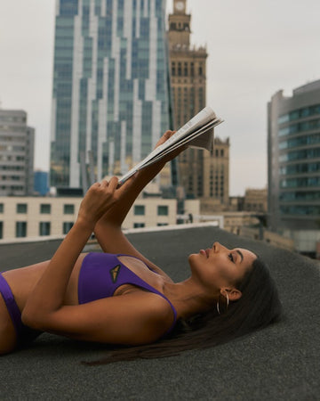 Mia Purple Bikini Top